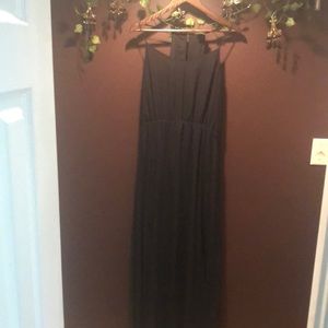 Black sheer dress with midi tank dress built in